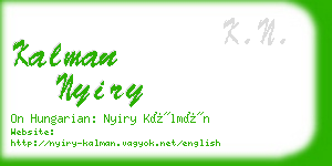 kalman nyiry business card